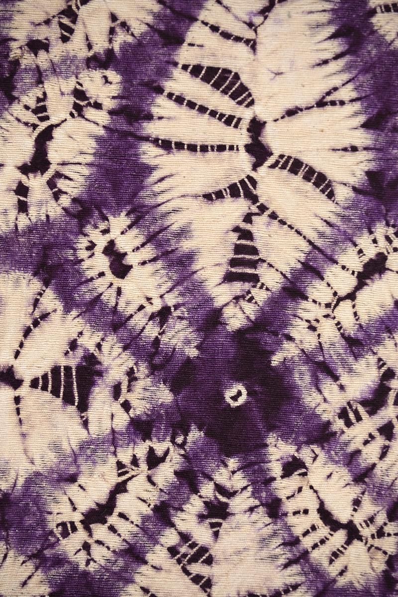 銀座【帯5809】草紫堂製 南部絞紫根染 名古屋帯 - 銀座きもの青木