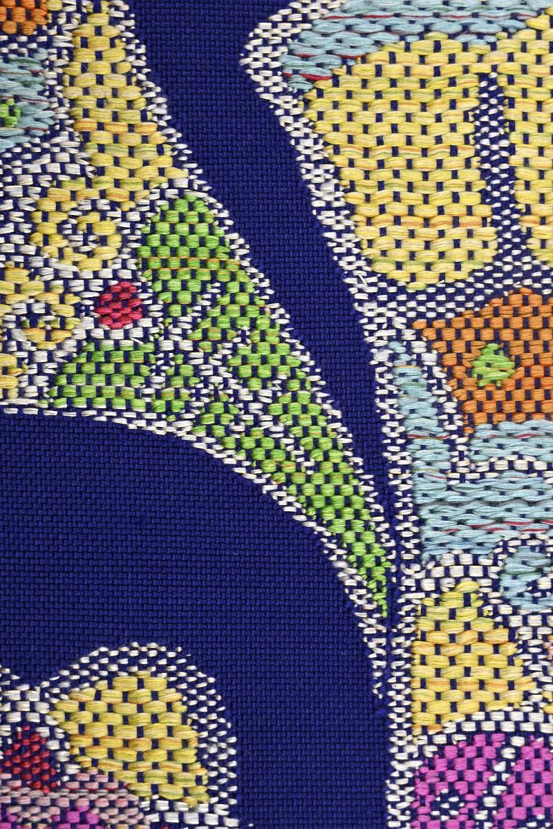 銀座【帯5819】西陣 帯屋捨松製 八寸名古屋帯「モダンロマン文」（新品