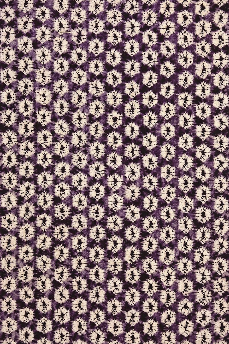 銀座【帯5834】草紫堂製 南部絞紫根染 名古屋帯 - 銀座きもの青木