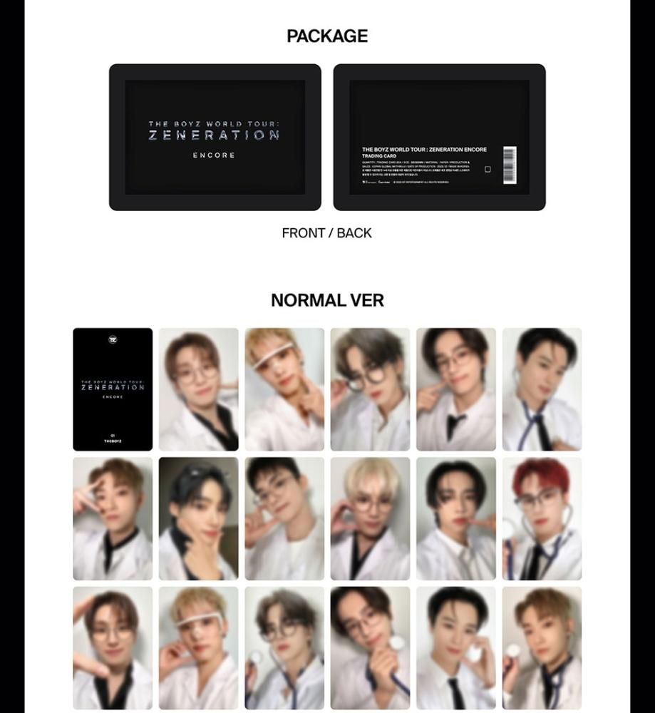 THE BOYZ TRADING CARD / THE BOYZ WORLD TOUR : ZENERATION ENCORE MD