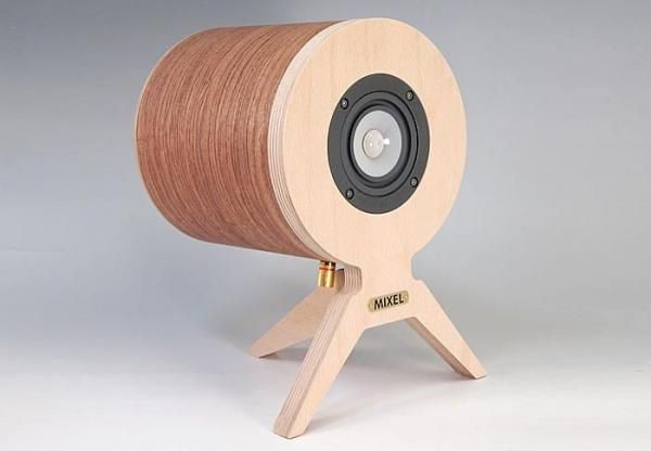 ミクセル 新型ORIGINAL18 曲面構造スピーカーシステム（天然木ブビンガ