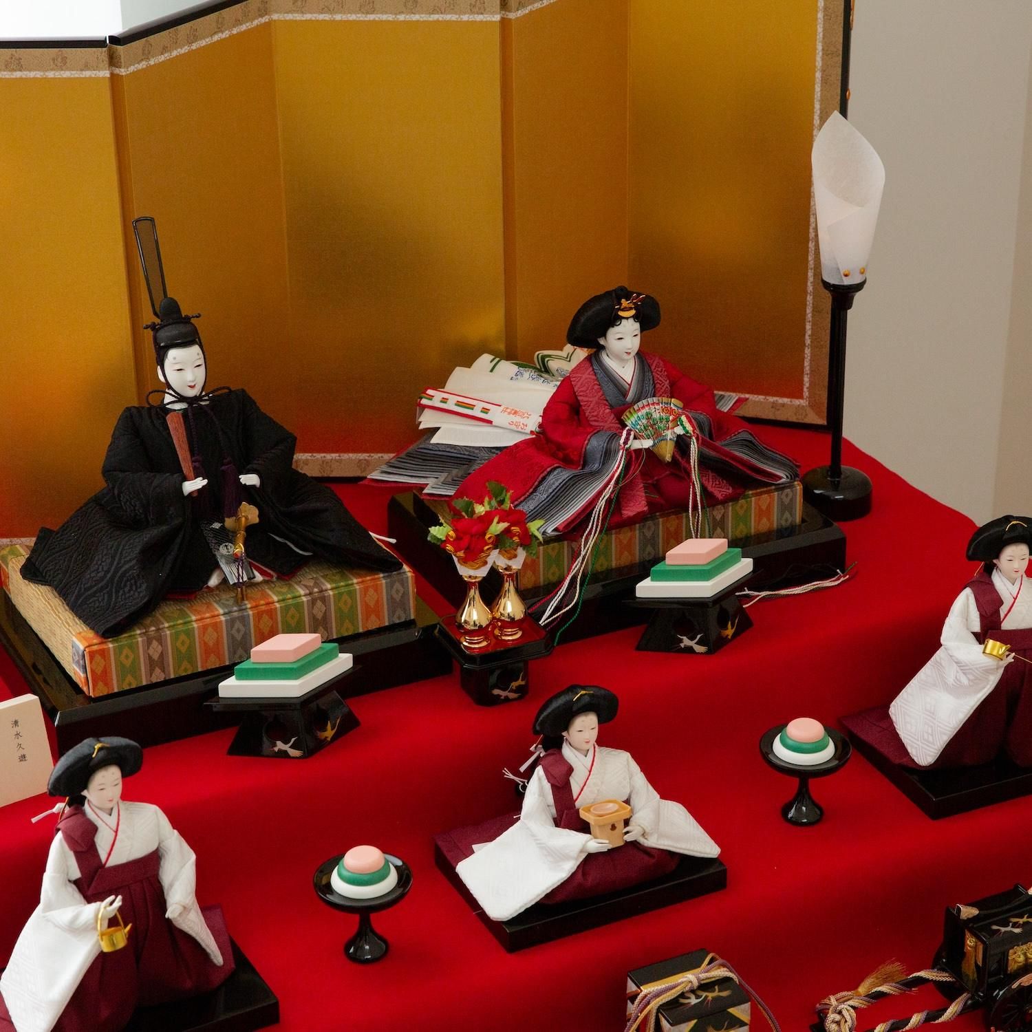 雛人形 大三五 収納台5人飾 清水久遊 桐塑本練頭 雲立涌 三白官女