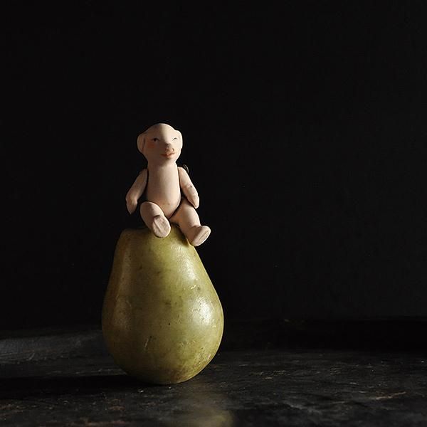 ビスクドール ブタ・2/アンティークドール 人形 博物アンティーク