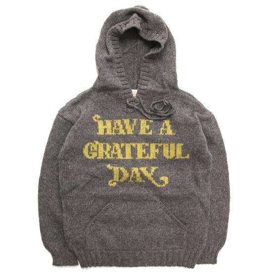 HAVE A GRATEFUL DAY ハブアグレイトフルデイ｜WOOL KNIT HOODIE