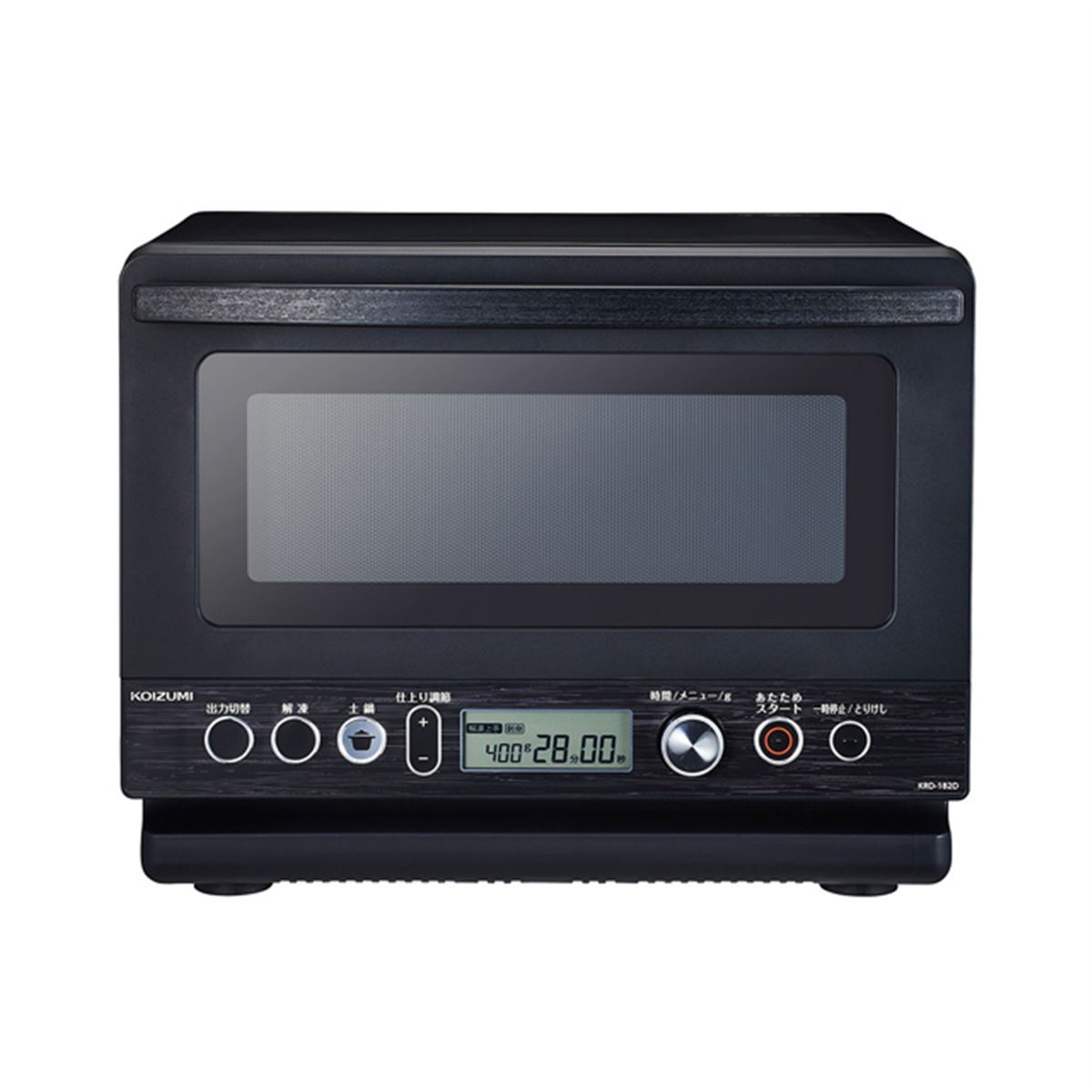 コイズミ、萬古焼土鍋/オリジナル解凍容器付きの電子レンジ「KRD-182D