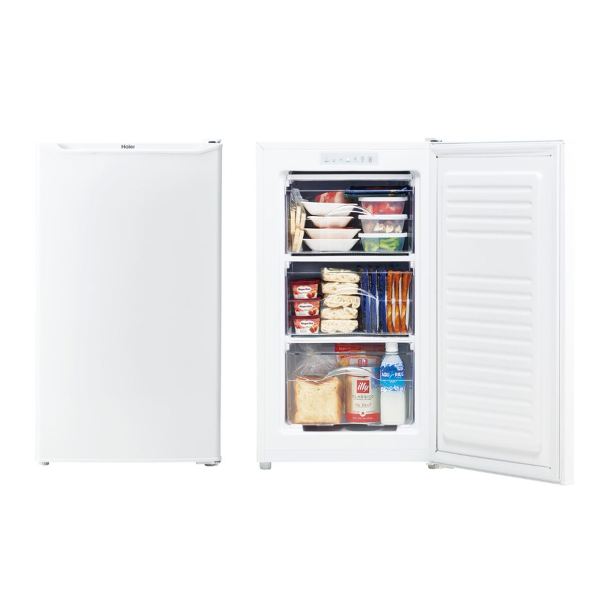 ハイアール、ローデザインを採用した前開き式冷凍庫の60L/33Lモデル