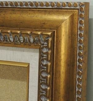 美品:処分】F20 パールゴールド アクリル額縁 マット入り紐付き