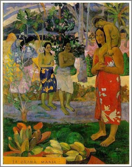 ゴーギャン【La Orana Maria】イア・オラナ・マリア - 手描き 絵画