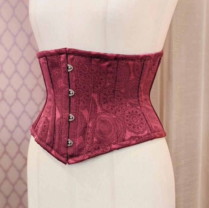 受注生産】レースプリントミニショートコルセット（ワイン） - 【公式