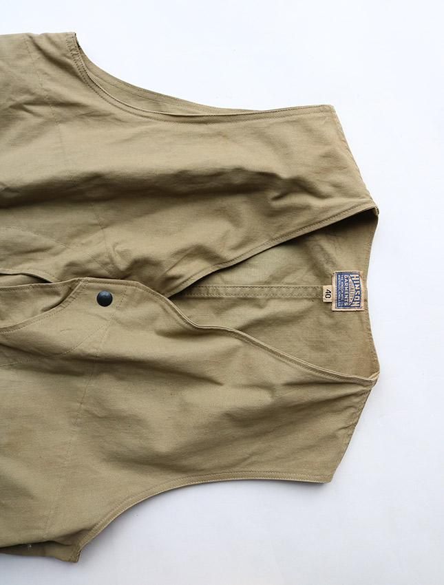 HINSON/ベスト/42/コットン/KHK/無地/40s/ムーンポケット 40s HINSON