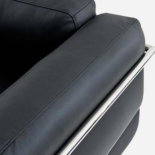 ル・コルビジェ/LC3プロトタイプ1Pシングルソファ【ステンレスフレーム