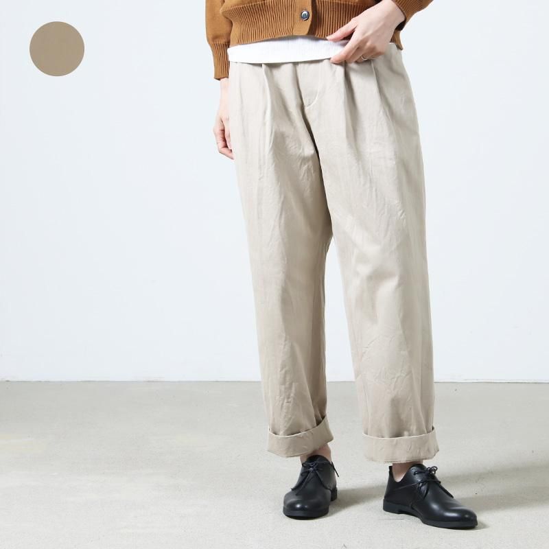 YAECA (ヤエカ) CHINO CLOTH PANTS TWO TUCK TAPERED / チノクロス