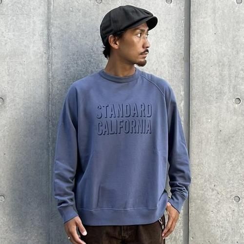 STANDARD CALIFORNIA】SD PIMA CREW LOGO SWEAT NAVY ピマコットンロゴ