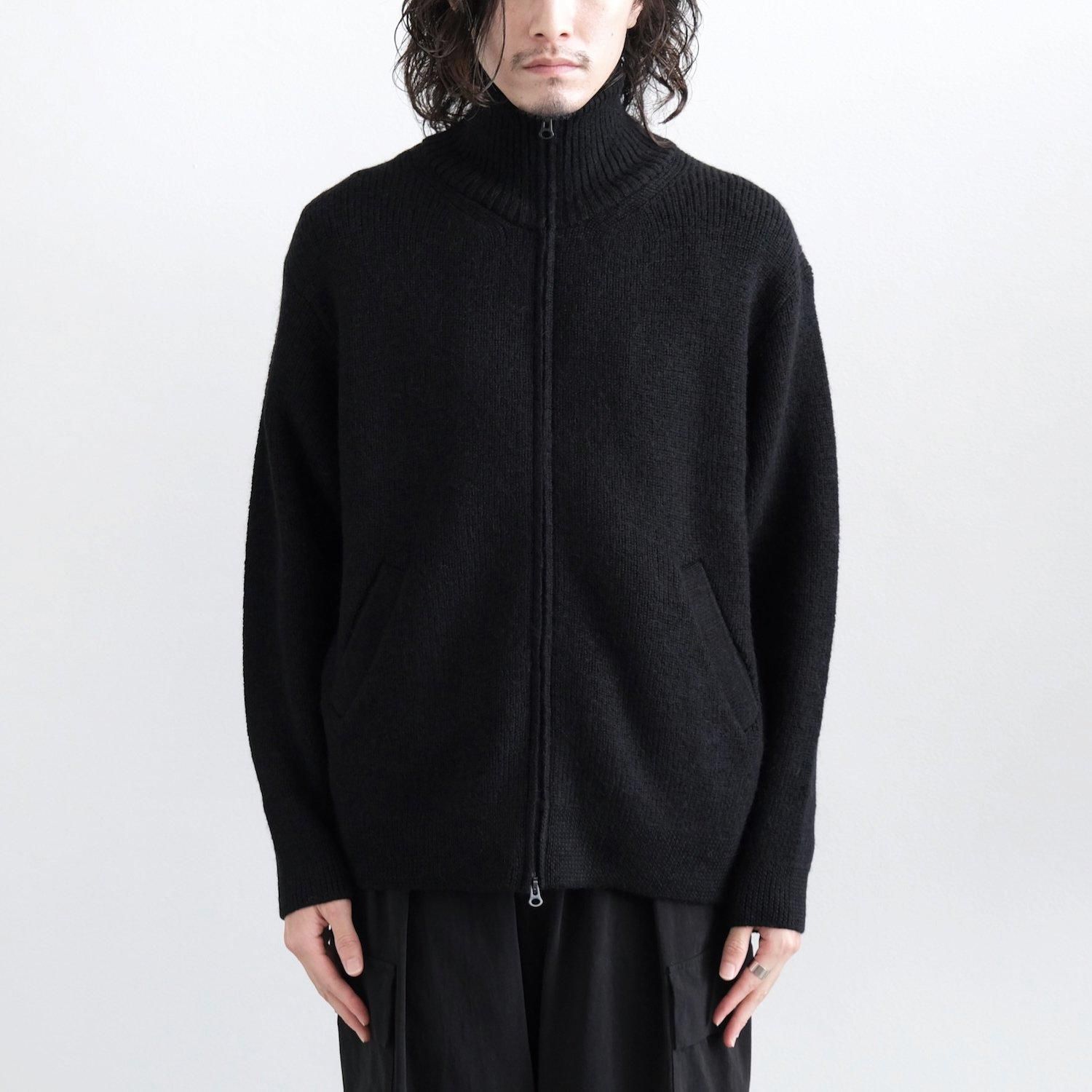 HIGHLAND WOOL ALPACA DRIVERS KNIT [BLACK] - WUNDER 大阪 セレクト