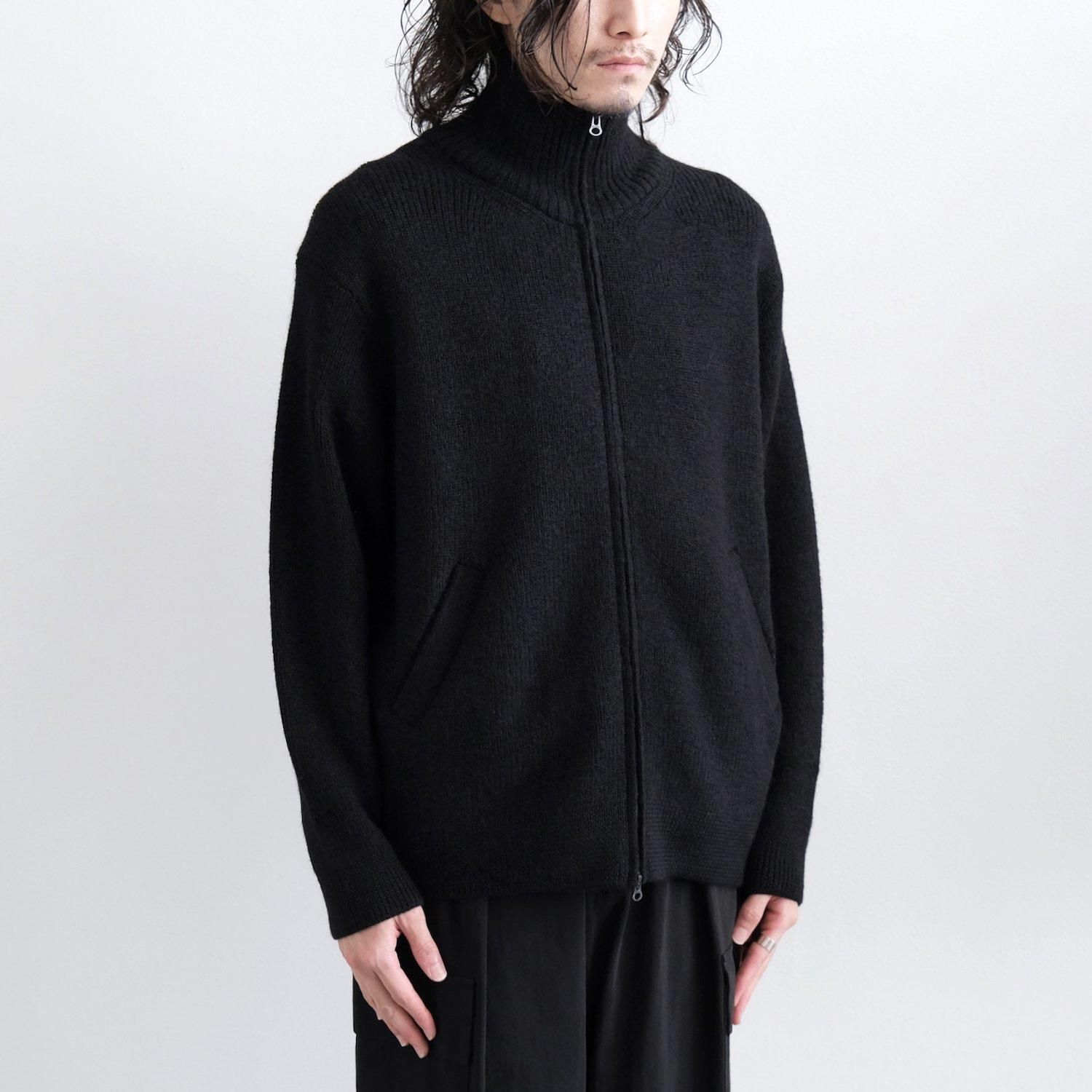 HIGHLAND WOOL ALPACA DRIVERS KNIT [BLACK] - WUNDER 大阪 セレクト