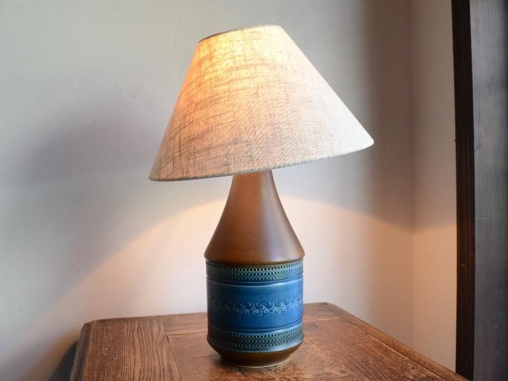 ヴィンテージ 陶器 テーブルランプ (H38.5cm)｜アンティーク照明