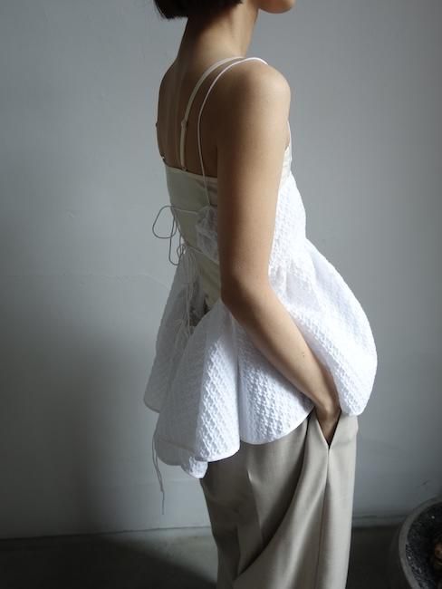 CECILIE BAHNSEN-SELENA TOP/WHITE - VISITFOR