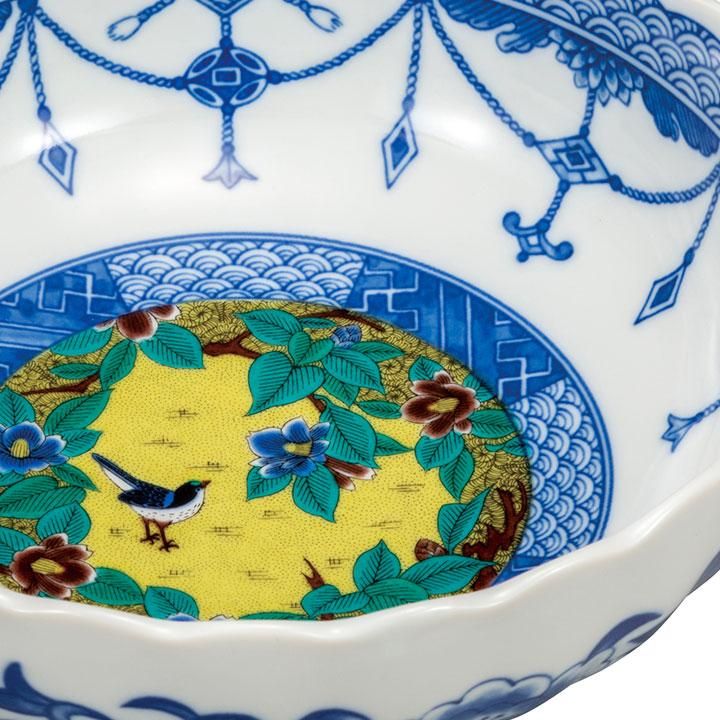 6.5号鉢 吉田屋椿に鳥