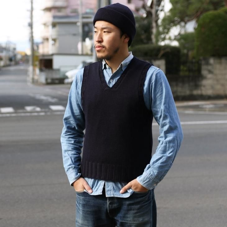 トロフィークロージング TROPHY CLOTHING レッドクロスニットベスト