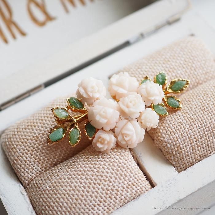 SWOBODA（スワボダ）☆天然石アベンチュリンと珊瑚 エンジェルスキン