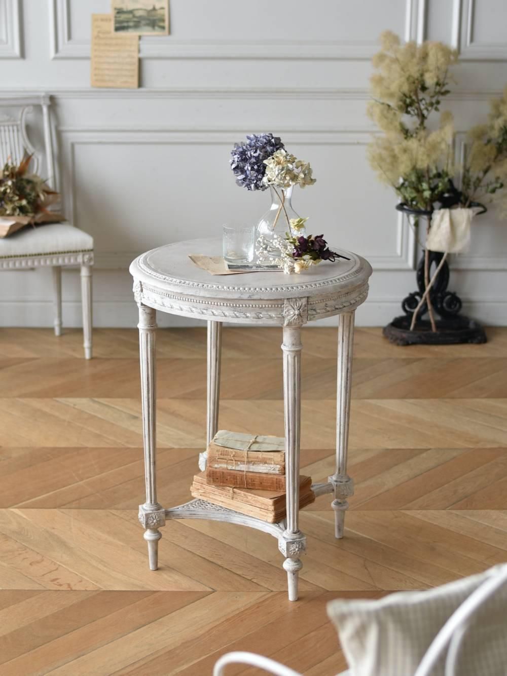 フランスアンティークリペイントクラシックスタイル ホワイトサイド