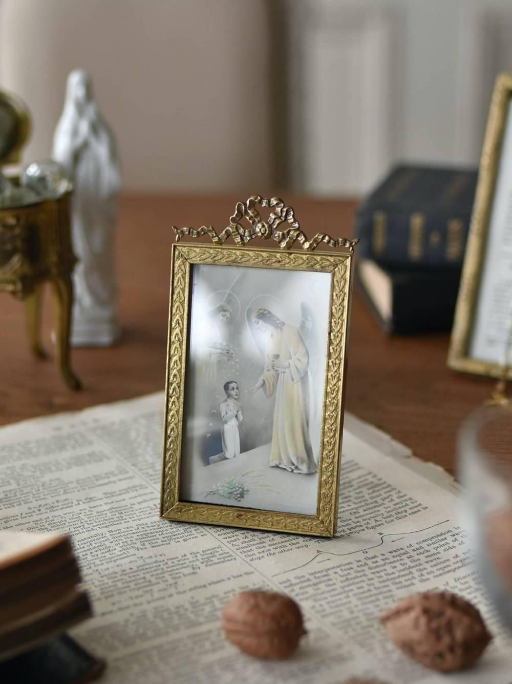 フォトフレーム.リボン10 フランスアンティーク雑貨 インテリア小物