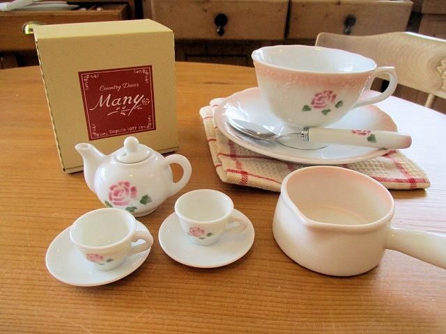 マニーローズ 陶器プティ・マニーディネット セット（ままごと