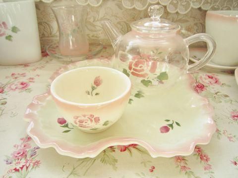 マニーローズ 陶器 ペタルミニプレート - 「フランス雑貨マニー