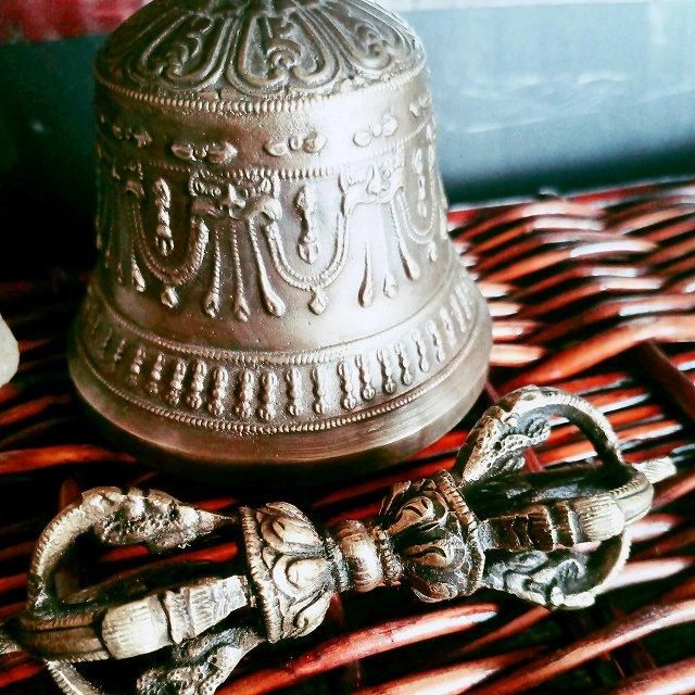 チベタン ベル＆ドルジェ set 大 ハイクオリティ チベット密教法具