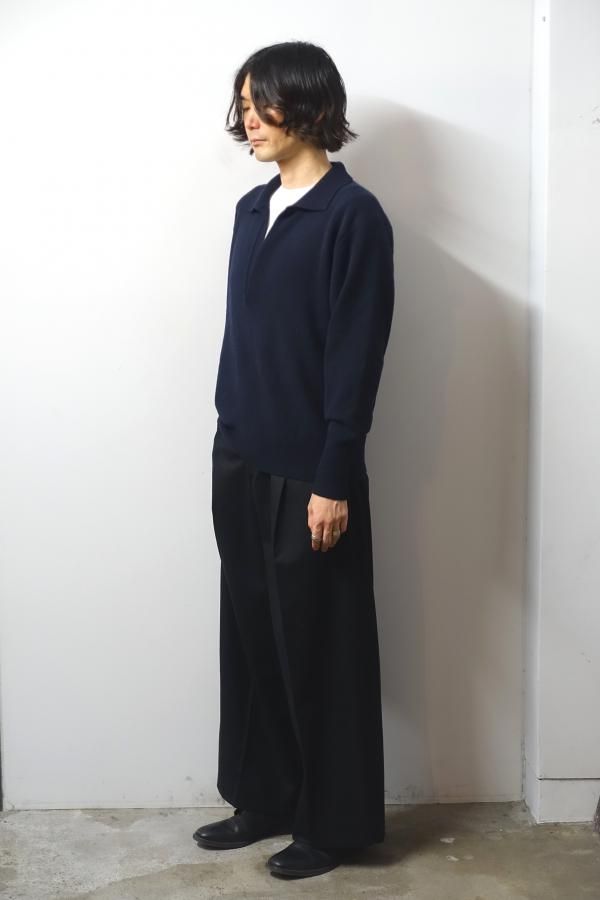 ssstein(シュタイン)/EXTRA FINE WOOL KNIT SKIPPER LS/DARK NAVY 通販