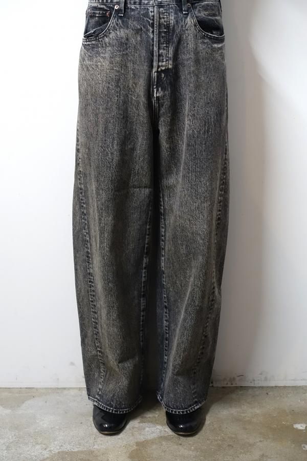 ssstein(シュタイン)/TWIST SEAM BAGGY VINTAGE DENIM JEANS/BLACK