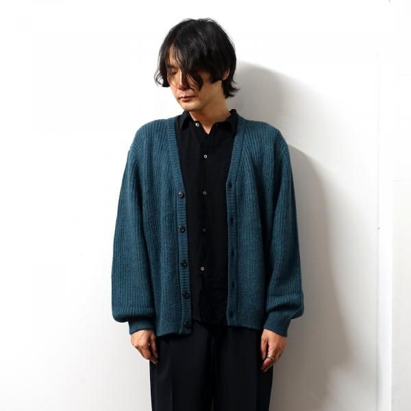 URU(ウル)/KNIT CARDIGAN/D.GREEN 通販 取り扱い-CONCRETE RIVER