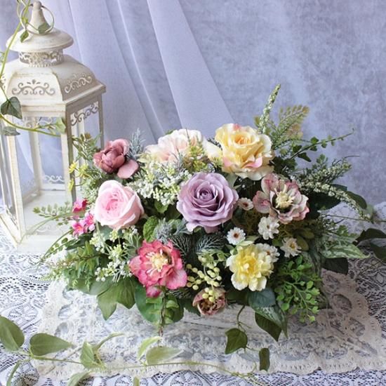 横長アレンジ_50cm(45~54cm) - 造花・加工花アレンジメント専門通販