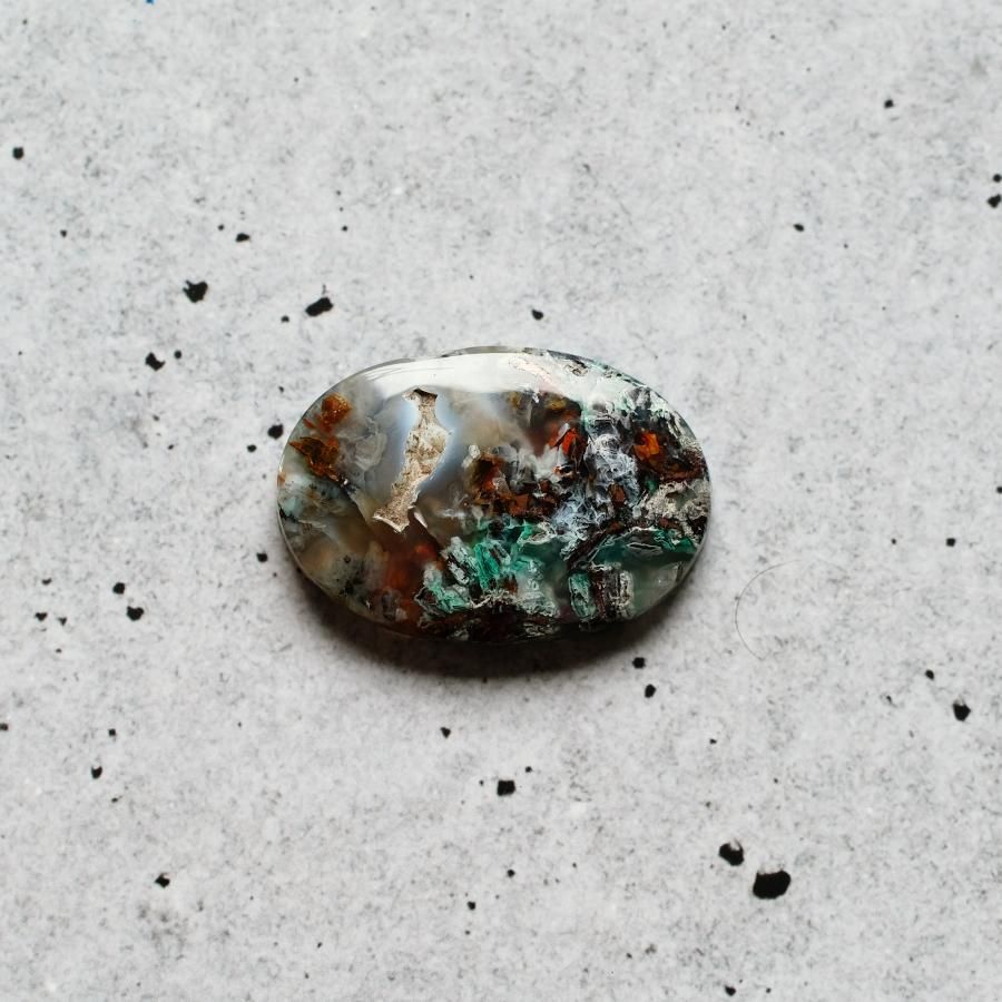 Copper Chrysocolla in Chalcedony コッパークリソコラinカルセドニー