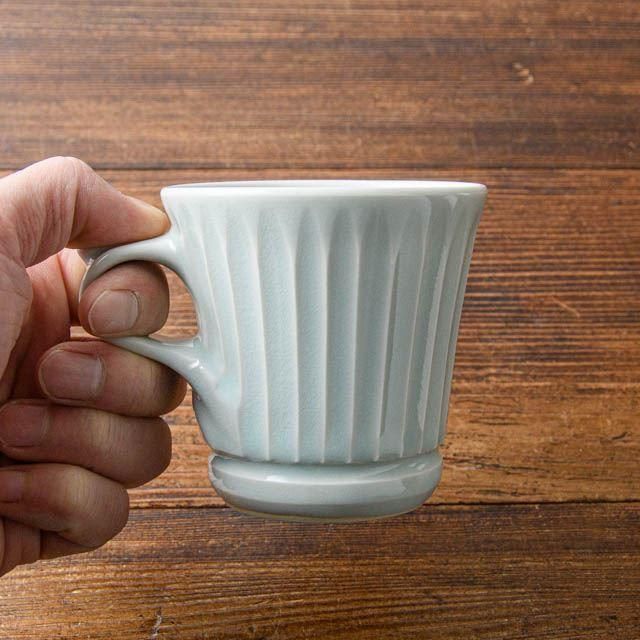 石飛勲 白磁工房 白磁鎬手マグカップ 01 - FRANK暮らしの道具