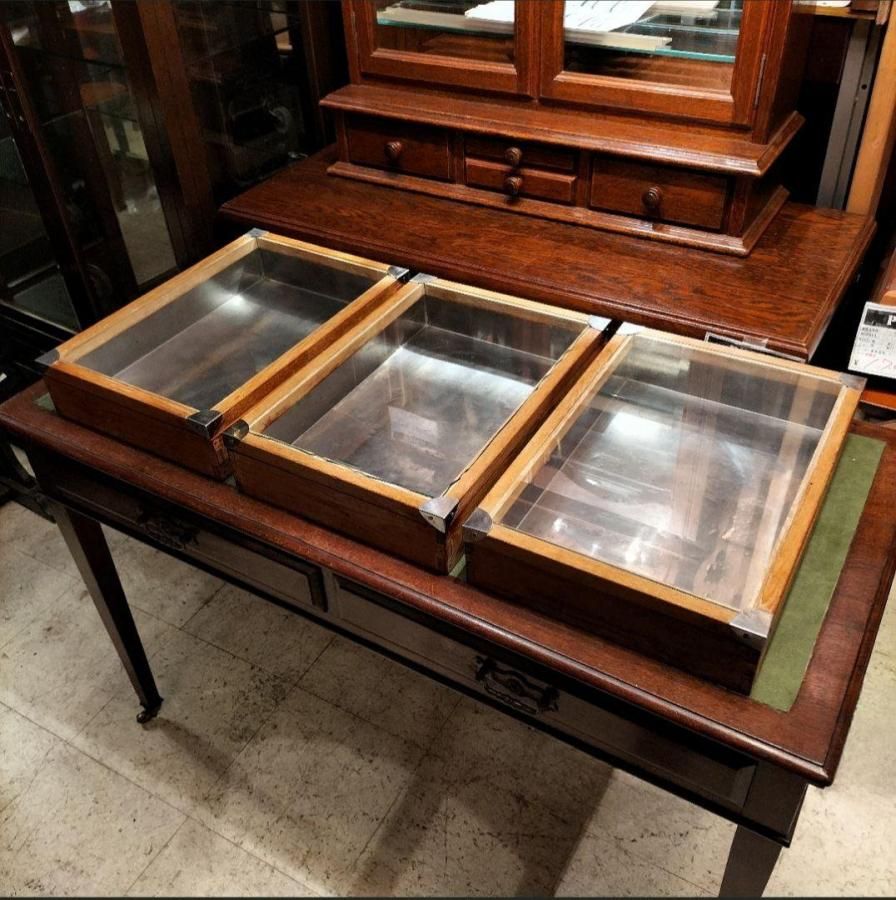 希少】江戸ガラス デキャンタ 木箱付き アンティーク 時代ガラス 希少