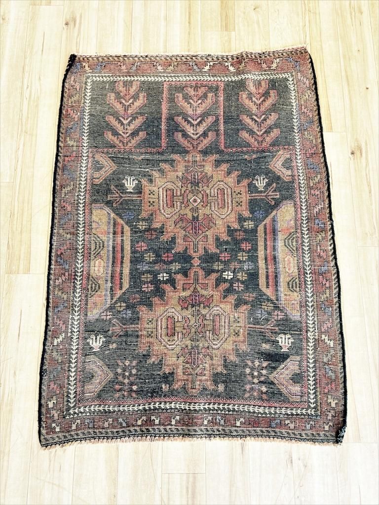 1980-90's バルーチ族 トライバルラグ(1195mm × 830mm) - アンティーク