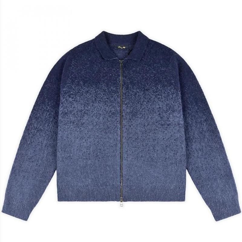 00s Theory double zip d's knit DOUBLE ZIP KNIT HOODIE / BLACK