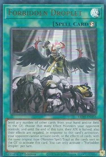 遊戯王 LED9-EN056 禁じられた一滴 Forbidden Droplet (英語版 1st