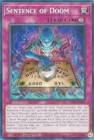 遊戯王 LDS3-EN021 死の宣告 Sentence of Doom (英語版 1st Edition