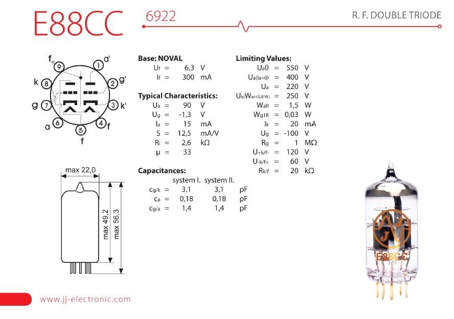 JJ E88CC GP (6DJ8/6922) - テクソル オンラインショップ | 高品質