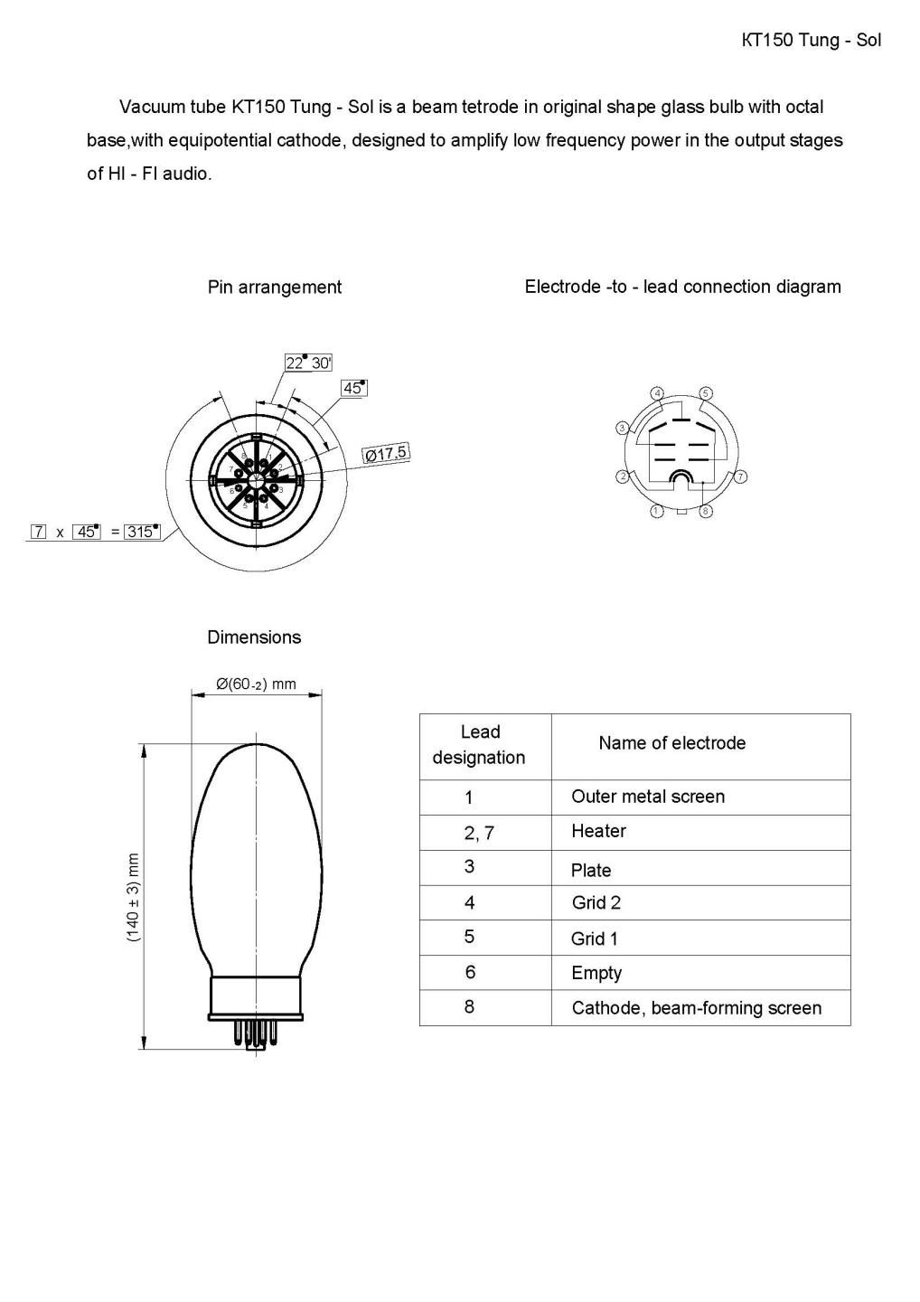 復刻TUNG-SOL KT150 - テクソル オンラインショップ | 高品質真空管
