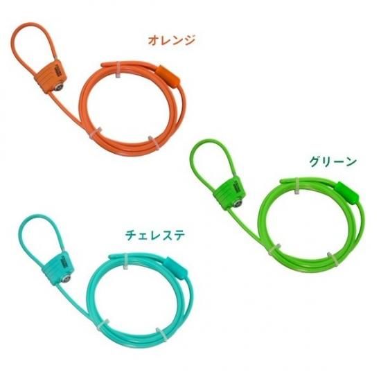 自転車 鍵 ワイヤーロック カギ式 施錠 鍵式ロック 4.8x2000mm(GX-643