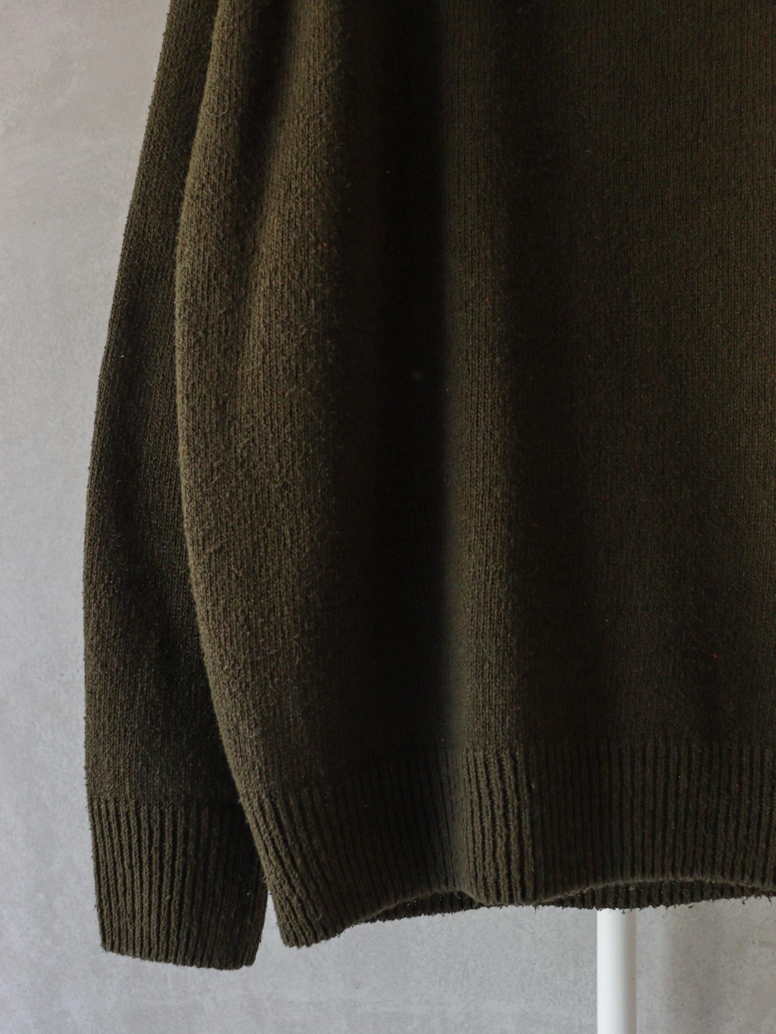 A.PRESSE（アプレッセ）Washed Silk Nep Crew Neck Sweater / OLIVE