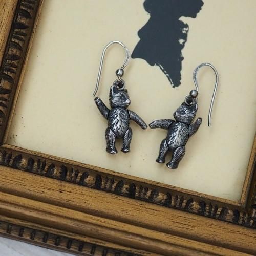 アメリカ製 テディベアのヴィンテージシルバーピアス