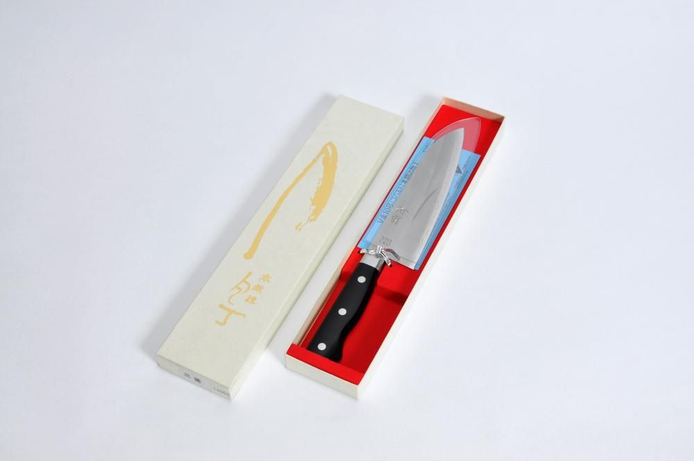 備前助光 V金10号 三徳包丁 180mm 【本鍛錬包丁】 - 長船ふれあい物産