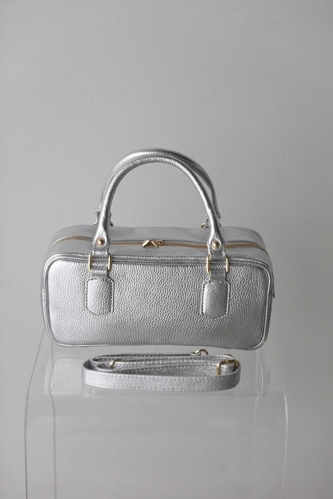 rectangle silver - Rin leather