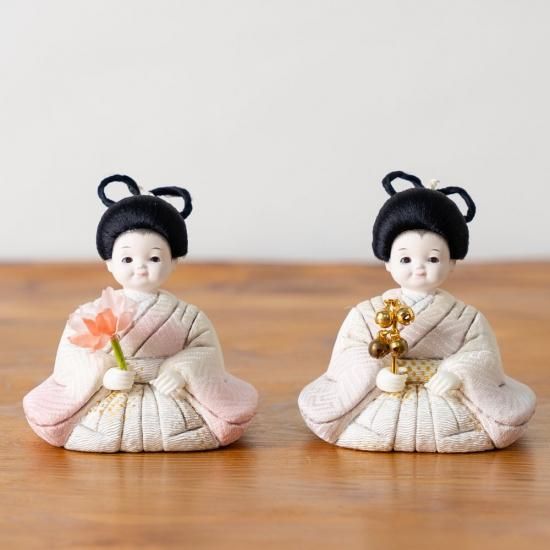 雛人形 親王飾り】縫nui /木目込親王稚児4人飾りセット