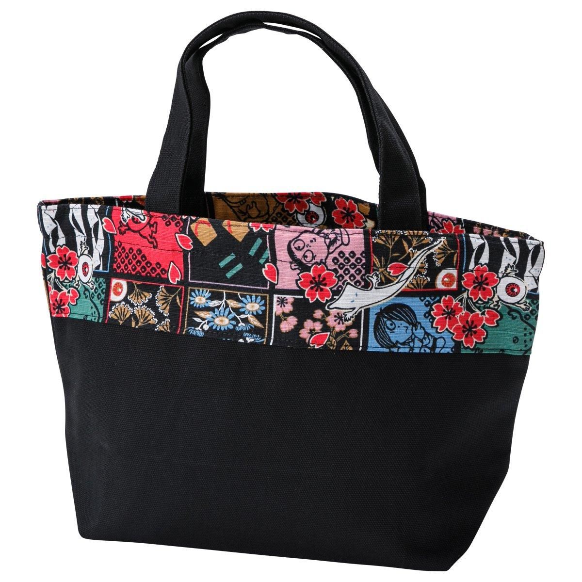 ミニトート 和柄黒 - youkai-honpo