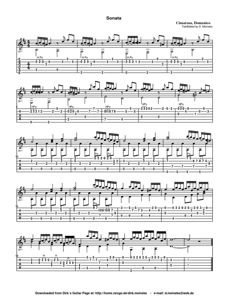 Cimarosa Sonata PDF | PDF